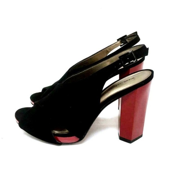 Vintage DVF Marlene Platform Red Heels - Picture 8 of 10